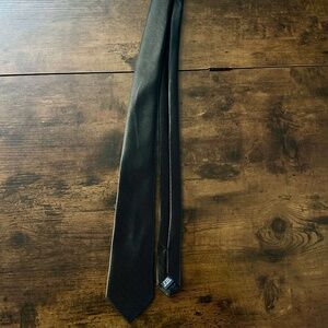 Men's Pierre Cardin Textured 100 polyester solid Black Tie